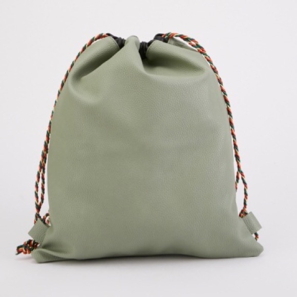Drawstring Rope Backpacks/ Pleather - Picture 5 of 5